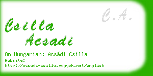 csilla acsadi business card