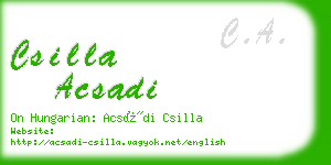 csilla acsadi business card